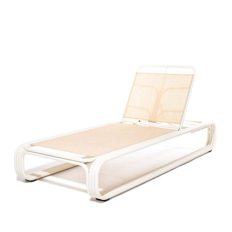 Contini Outdoor Chaise Lounge, Antique White