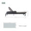 Chaise longue d'extérieur en aluminium avec coussins