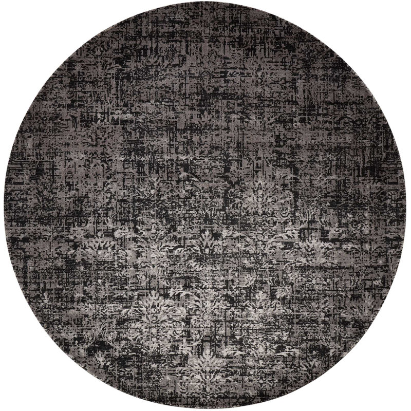 Tergel Wool Abstract Indoor Rug, Round 8'