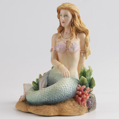 5.91 In L Enchanted Song Mermaid Figurine  Poly Resin