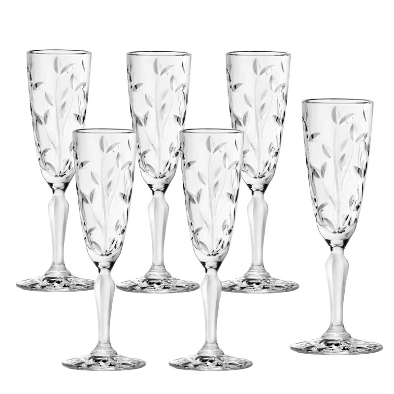 Ensemble de 6 flûtes à champagne Loroz Home Trends Laurus, 6 oz