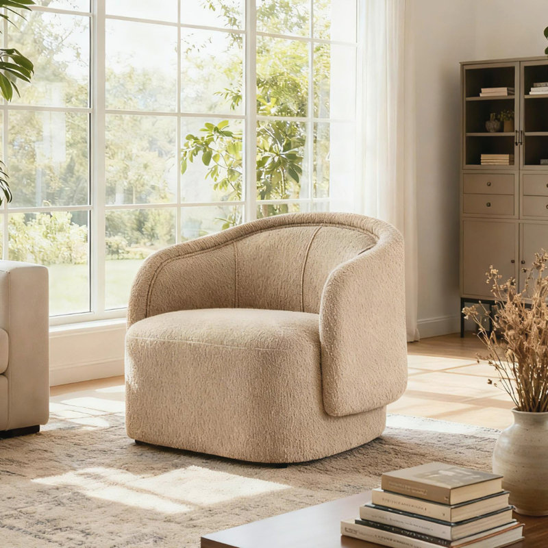 Chaise d'appoint Amanda Beige, Espresso