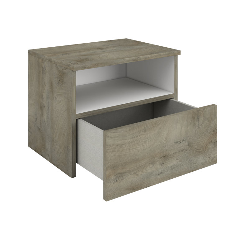 Hailey 49cm W Manufactured Wood Bedside Table