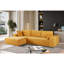 Canapé modulaire convertible en velours côtelé jaune gingembre, 4 places, côté gauche, rembourrage en mousse, sans assemblage pour le salon et la chambre à coucher-906326779-906326777