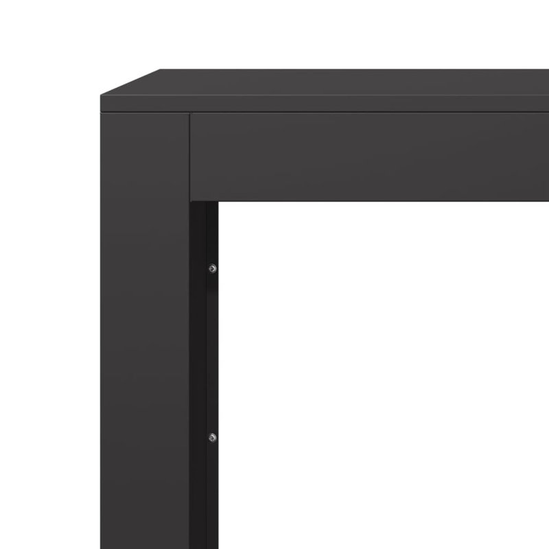 vidaXL Firewood Rack Black 23.6x15.7x31.5" Steel