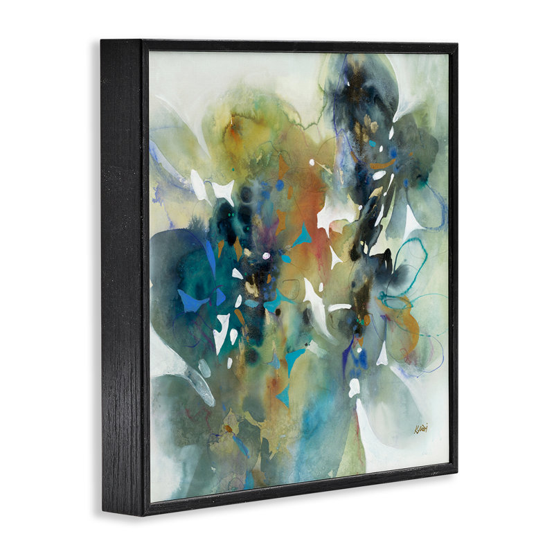 «Complex Splatter Distorsion», estampe numérique encadrée par K. Nari, H 12 po x l 12 po, Giclée encadrée noir minuit