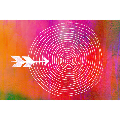 Arrow And Target - Wrapped Canvas Print