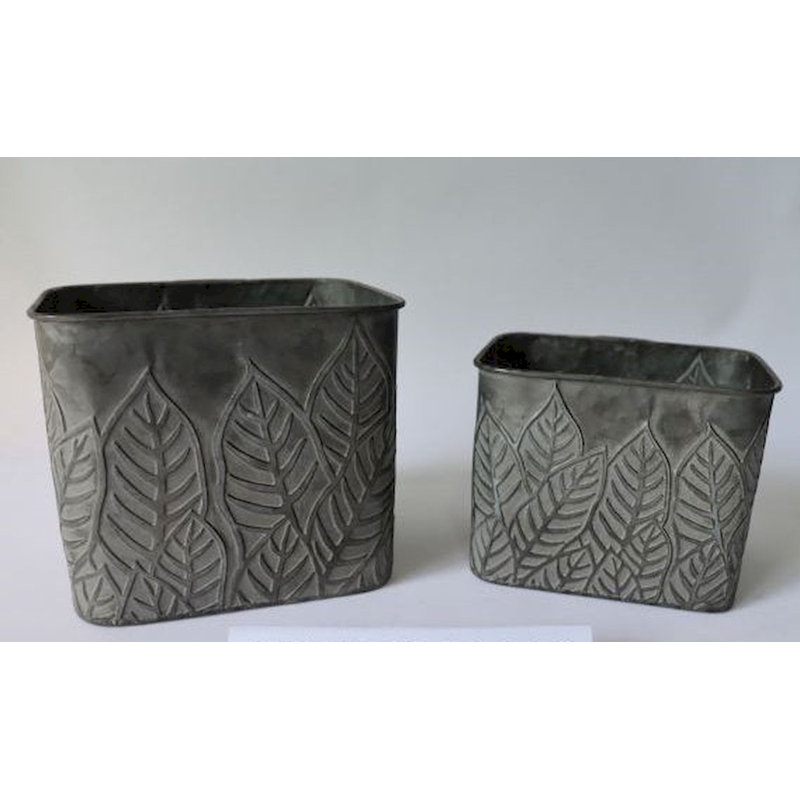 Ensemble de cache-pots en métal 2 pièces