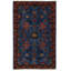 3x5 Blue and Rust Traditional Rug