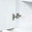 Meuble-lavabo moderne blanc de 36 po, lavabo en bois massif et céramique, une armoire, trois tiroirs, finition peinte, comptoir de meuble-lavabo à rebord plat encastré, comptoir argenté 36 po avec plateau, autoportant, rond-1796648895