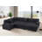 4 Piece Upholstered Corduroy  U-Shape Sectional Sleeper Sofa Bed(Pull Out Style) With Storage Space