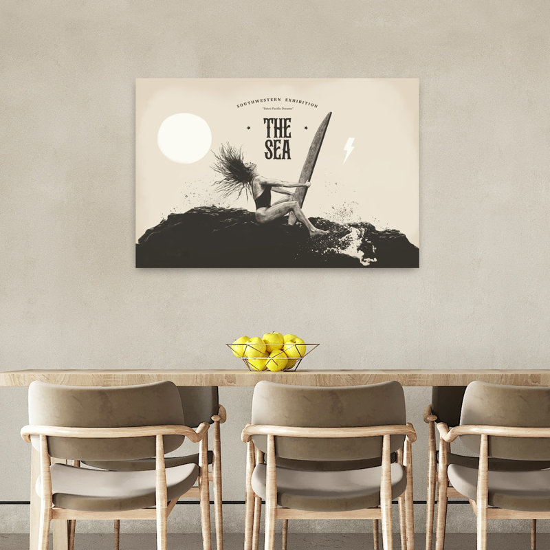 Reproduction d'art rétro sur toile rétro, 24" H x 36" W