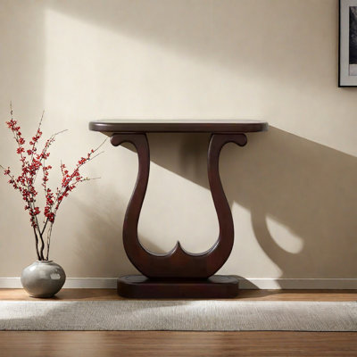 Modern Minimalist Walnut Solid Wood Console Table