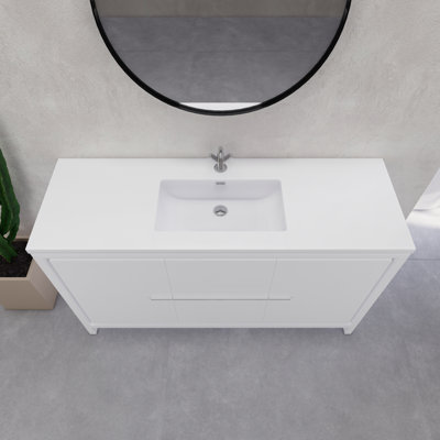 60" Single Sink Bathroom Vanity Set
