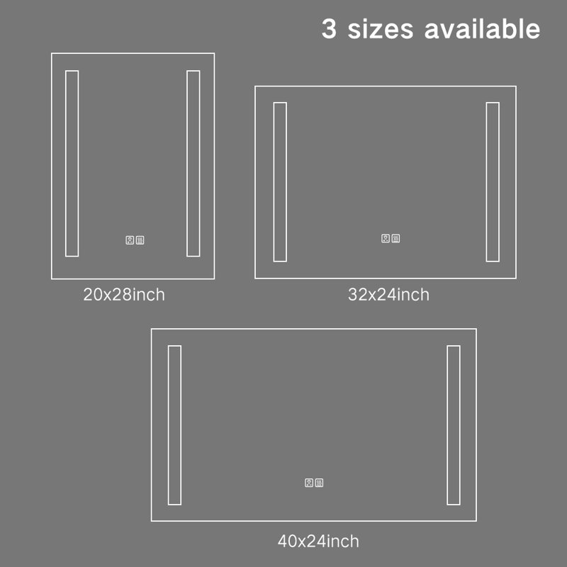 Flat Wall Mirror, 28" x 20"