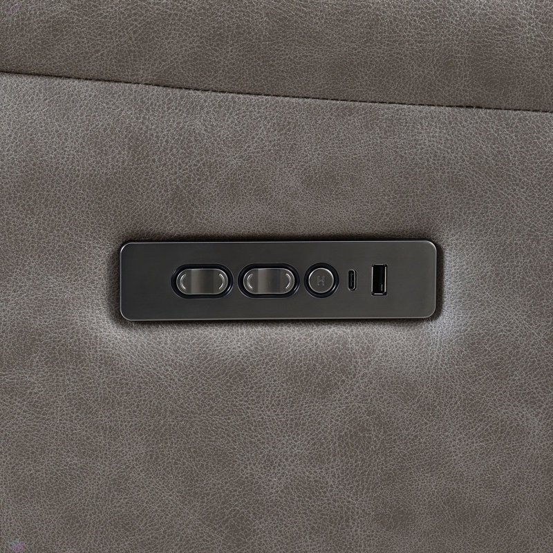 Synthetic Leather Motion Sectional Sofa