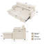 Canapé-lit modulaire en L convertible en L 91 po avec deux coussins de rangement-406855996
