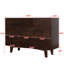 Commode de tiroir en bois massif peinte à la bombe aérosol, casiers d'armoire de table de buffet, casiers de table de console de buffet, poignée ronde rétro, applicable à la salle à manger, au salon, au couloir de la cuisine auburn