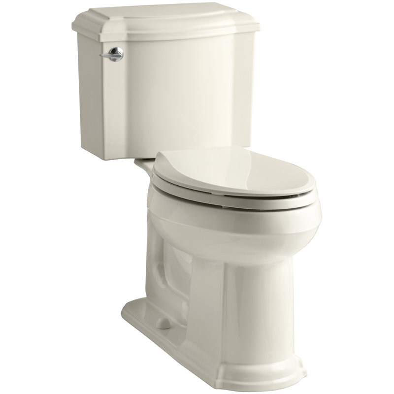 Toilette allongée deux pièces Devonshire, Amande, Gauche