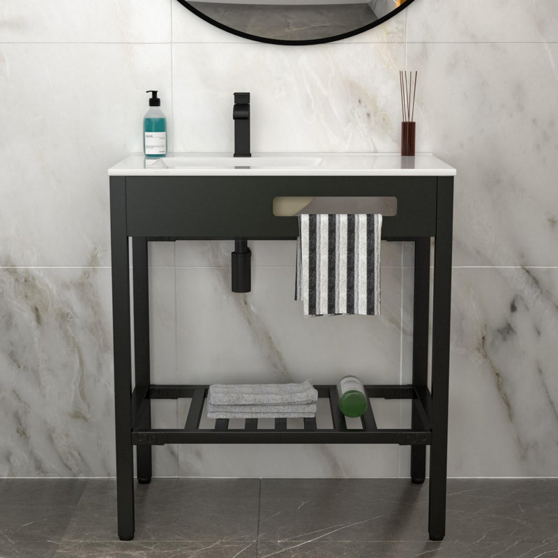 32" Freestanding Single Bathroom Vanity with Sink