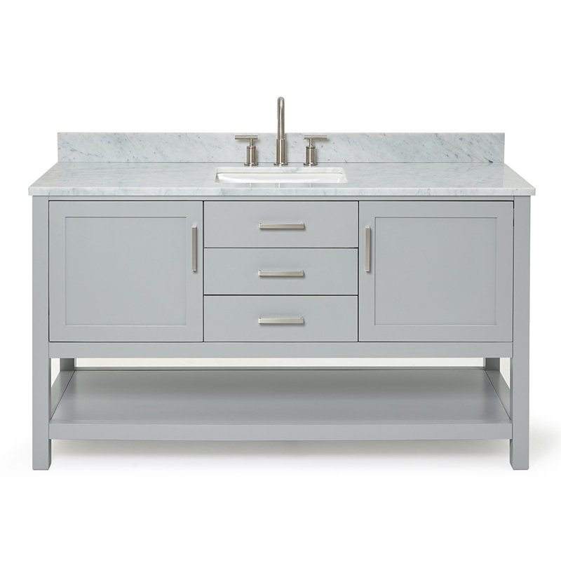 Bayhill 61'' W Single Vanity, Gray