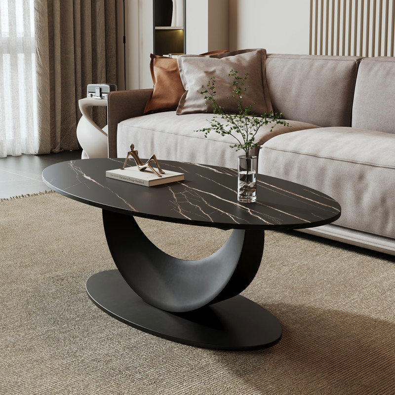 Table basse ovale moderne 40 po Grofu