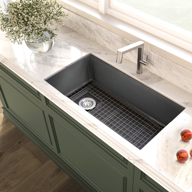 34.25'' L Single Basin Kitchen Sink