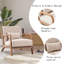 Chaise d'appoint rembourrée en bois massif Hertford de 26 po de largeur Mid Century avec coussin supplémentaire-1626732413