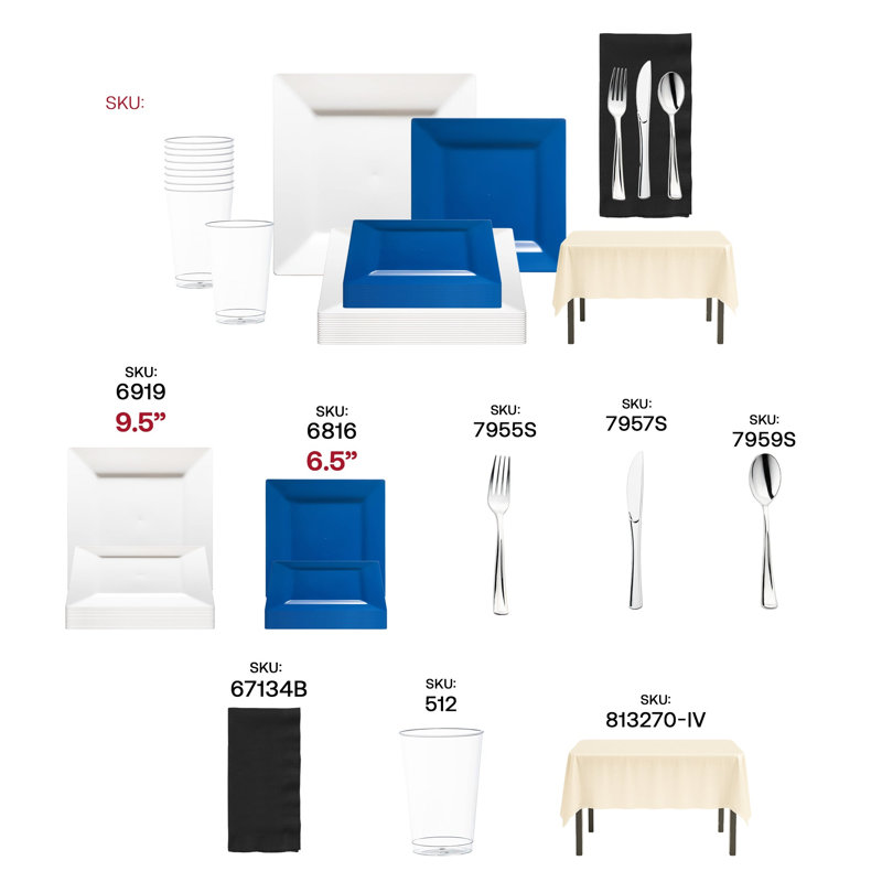 White, Blue and Black NFL / NBA / MLB Set - 30 Settings