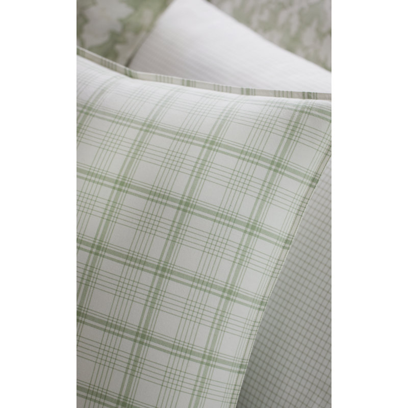 Green Maisie Plaid Throw Pillow