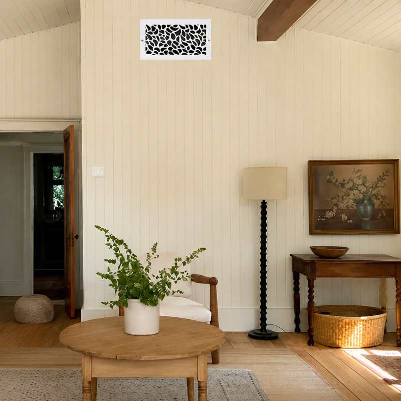 Registres muraux et de plafond Stellar Air 8 x 24 (ouverture de conduit) 10 x 26 - Goutte de pluie, Natural Wood