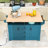 Rolling Expandable Kitchen Island with 2 Drop Leaf, Built-In Power Outlets and Storage Cabient-1520393168