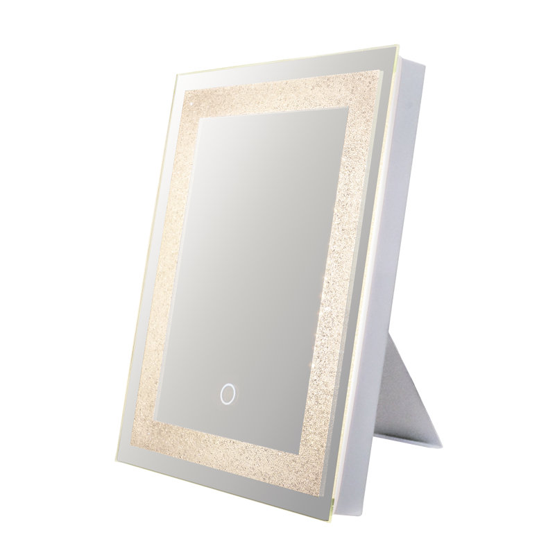 Glass Frame Rectangle Mirror, 12" W x 16" H