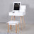 Tabouret de coiffeuse en bois massif Bob