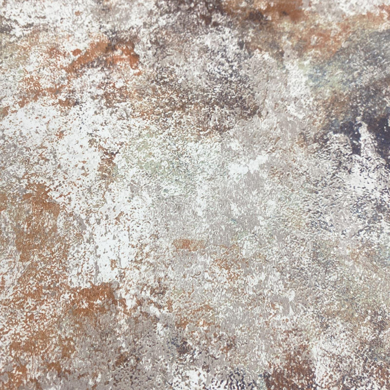 SOPHIE LAURENCE Rust Orange Grey Silver Modern Paste The Wall Wallpaper 222501