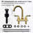 Modern 2-handle Bathroom Faucet with Drain Assembly-100512097