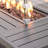 Damera Rectangle Aluminum Propane Smokeless Fire Pit Table with Lid