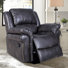 Ensemble de salon inclinable 3 pièces: chaise, 2 places et 3 places avec console, table rabattable et porte-gobelets