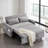 Upholstered Loveseat with Adjsutable Backrest, Storage Pockets, 2 Soft Pillows and USB Ports-717740521