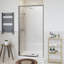 Achante 1900mm H Pivot Framed Shower Door with Clear Glass-1911315190-1911315189