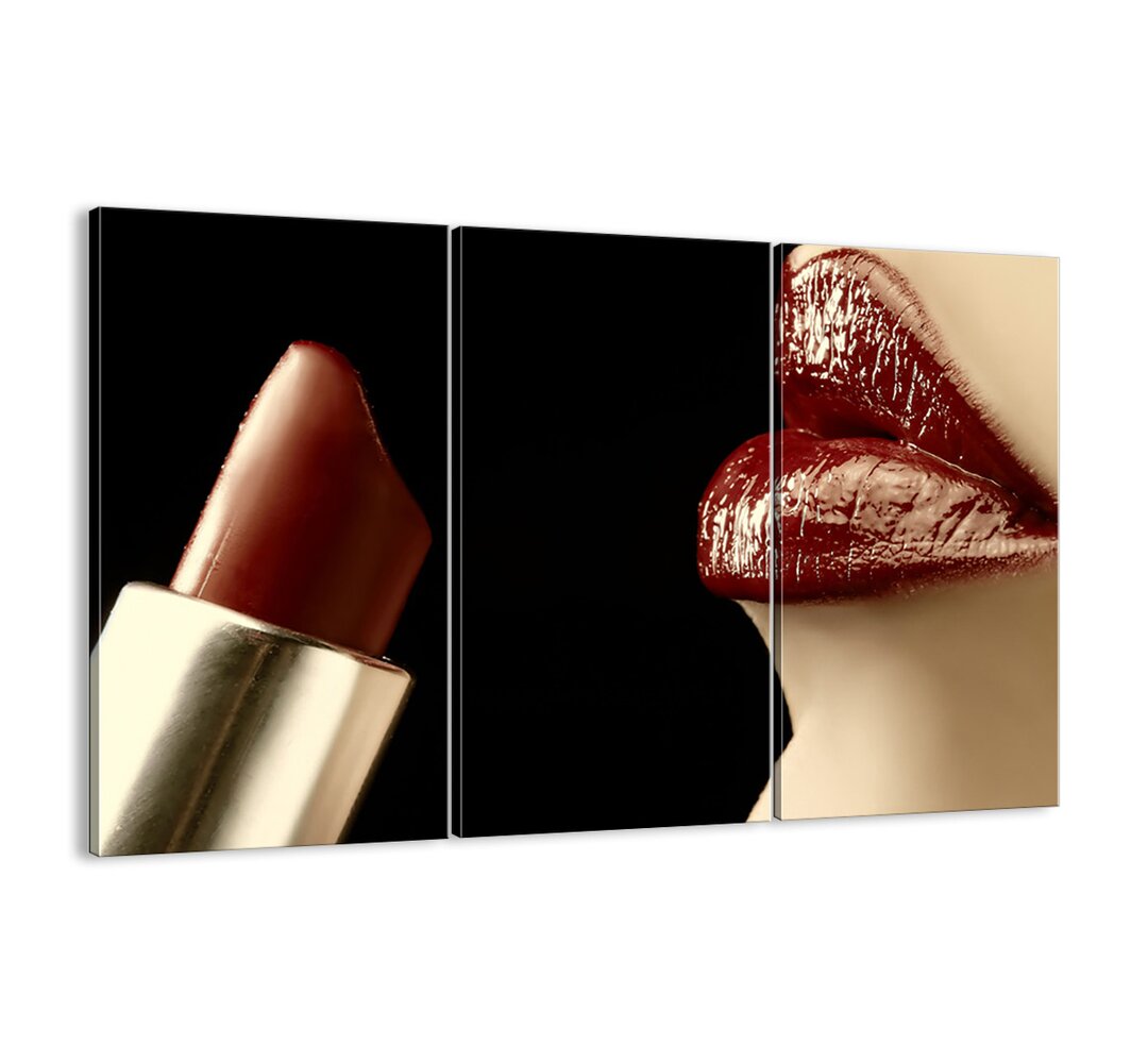 3-tlg. Leinwandbilder-Set - Fotografie „Sensuality and Radiance of Carmine”