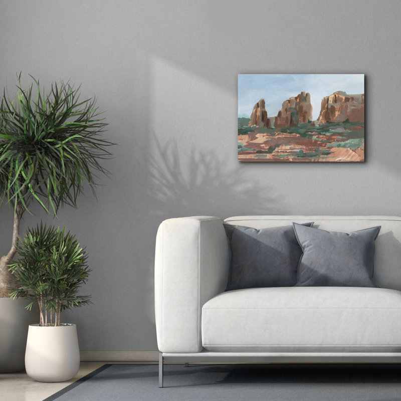 «Western Rock Formation 2» par Ethan Harper, art mural sur toile, H 18 po x l 26 po x P 0,75 po