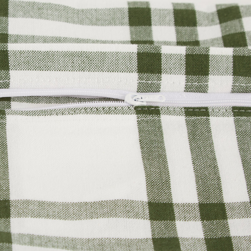  Housse de coussin carré en coton, Vert