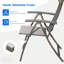 Ensemble de 2 chaises de patio pliantes en tissu textilène, dossier réglable et appui-tête mobile pour un confort extérieur