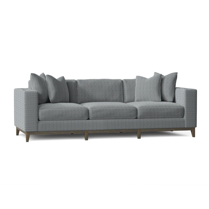 Noel 100" Square Arm Sofa, Dark Grey Chenille 5533-011, Portobello