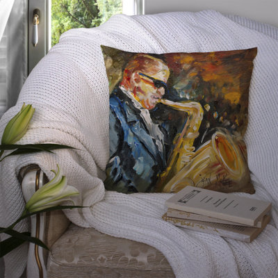 Jazz Outdoor Throw Pillow
