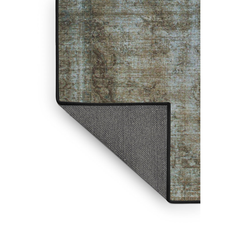Tapis gris foncé en laine Power Loom, Rectangle 8 pi x 10 pi
