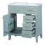 Armoire de salle de bain 30 po avec lavabo et tiroir vert-114934309