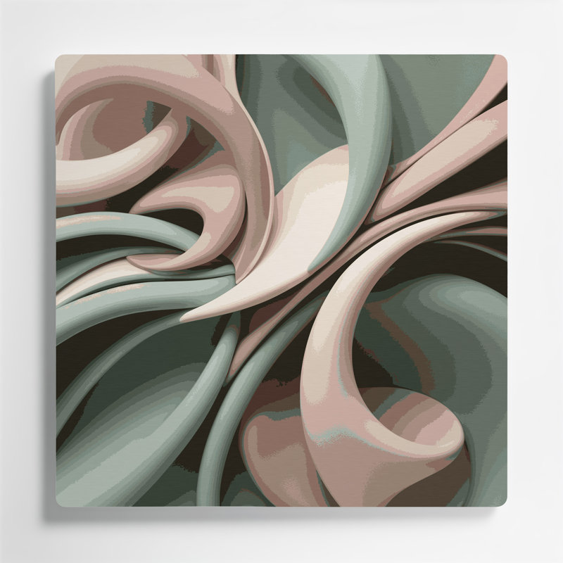 Art mural gris Biomorphic Abstraction 86, H 16 po x l 16 po