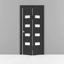 Portes coulissantes pliantes pour garde-robe 42 x 80 Quadro 4113 Noir mat avec verre dépoli, rails robustes, moulures, garnitures, quincaillerie, portes de placard en bois massif pour chambre à coucher-87388920